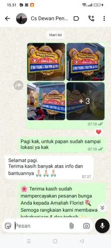 Testimonial Papan Bunga Pernikahan banyumundu